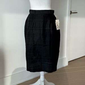 *NWT* Vintage Vanda Mazzeo Black Textured Pencil Skirt